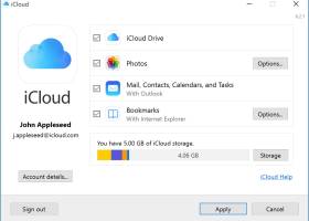 iCloud Control Panel screenshot