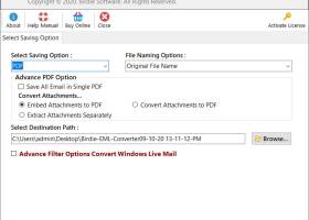 EML to PDF Exporter screenshot