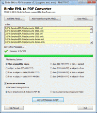 Outlook Express Convert to PDF screenshot