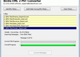 .EML to .PST screenshot