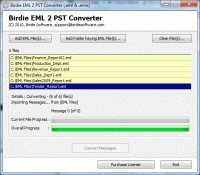 Create PST from EML screenshot