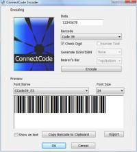 ConnectCode Free Barcode Font screenshot