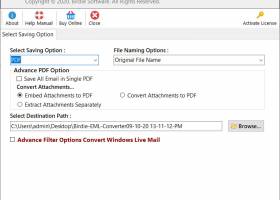 Convert EML Email Files to PDF screenshot
