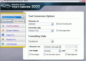 Miraplacid Text Driver screenshot