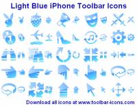 Light Blue iPhone Toolbar Icons screenshot