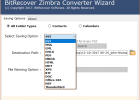 Zimbra Converter Wizard screenshot