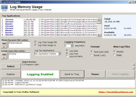 Log Memory Usage screenshot