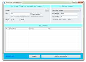 Mytoolsoft File Renamer screenshot