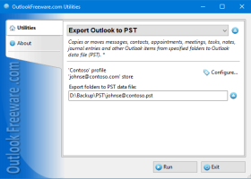Export Outlook to PST screenshot