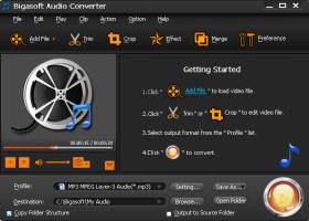 Bigasoft Audio Converter screenshot