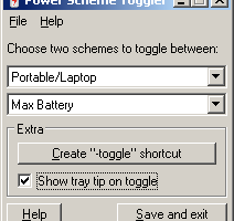 Power Scheme Toggler screenshot