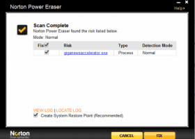Norton Power Eraser screenshot