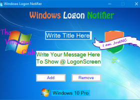 Windows Logon Notifier screenshot