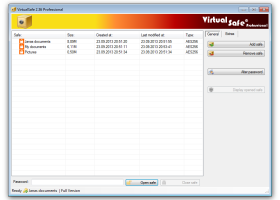 Virtual Safe Professional screenshot