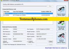 GSM Modem Send SMS screenshot