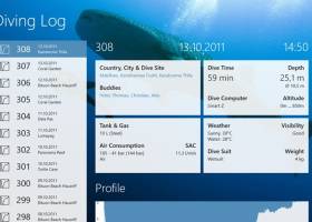 Diving Log for Win8 UI screenshot