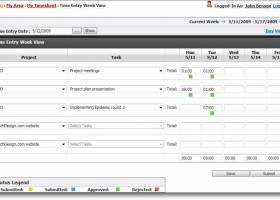 TimeLive Employee Timesheet App screenshot