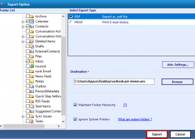 Converting PST Files to PDF screenshot