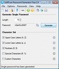 SoftFuse Password Generator Free screenshot
