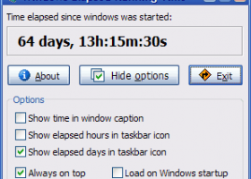 Windows Elapsed Running Time screenshot