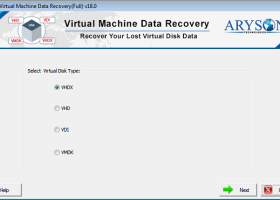 Aryson Virtual Machine Data Recovery screenshot