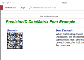 PrecisionID Data Matrix Barcode Fonts screenshot