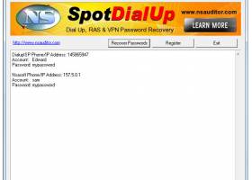 SpotDialup Password Recover screenshot