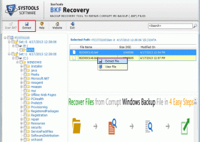 How to Restore Corrupt BKF File screenshot