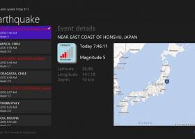 Earthquake for Win8 UI screenshot