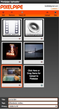 Pixelpipe Media Uploader screenshot