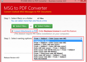 Outlook Message format Unicode to PDF screenshot