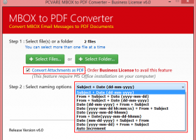 .mbox mailbox to PDF screenshot