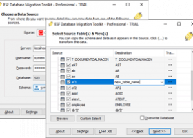 ESF Database Migration Toolkit Standard screenshot