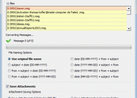 Converting MSG to PDF screenshot