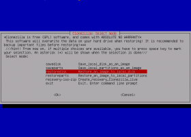 Clonezilla screenshot