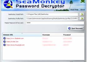 Password Decryptor for SeaMonkey screenshot