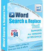 Word Search and Replace Tool screenshot
