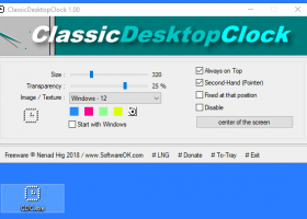 ClassicDesktopClock screenshot