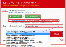 Message format Email Outlook to PDF screenshot
