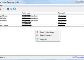 SterJo Twitter Password Finder screenshot