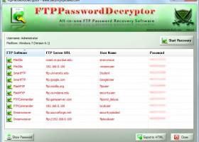 FTP Password Decryptor screenshot