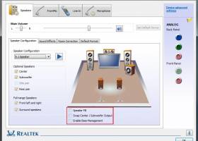Realtek High Definition Audio driver screenshot