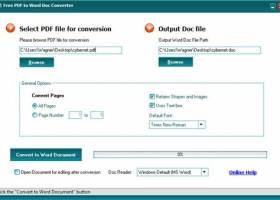 Free PDF to Word Converter screenshot