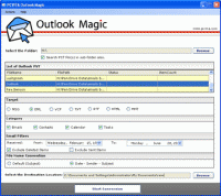 Outlook PST to vCard Free screenshot
