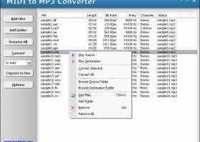 HooTech MIDI to MP3 Converter screenshot