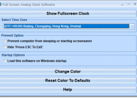 Full Screen Analog Clock Software screenshot