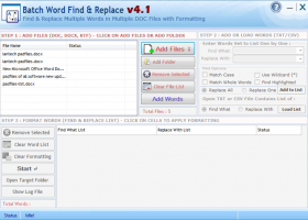 Batch Word Find & Replace screenshot