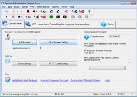 Remote Administrator Control Server screenshot