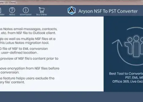 Aryson Lotus note to Outlook Converter screenshot