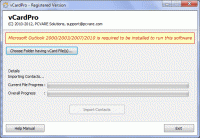 Import vCard Contacts to Outlook 2010 screenshot